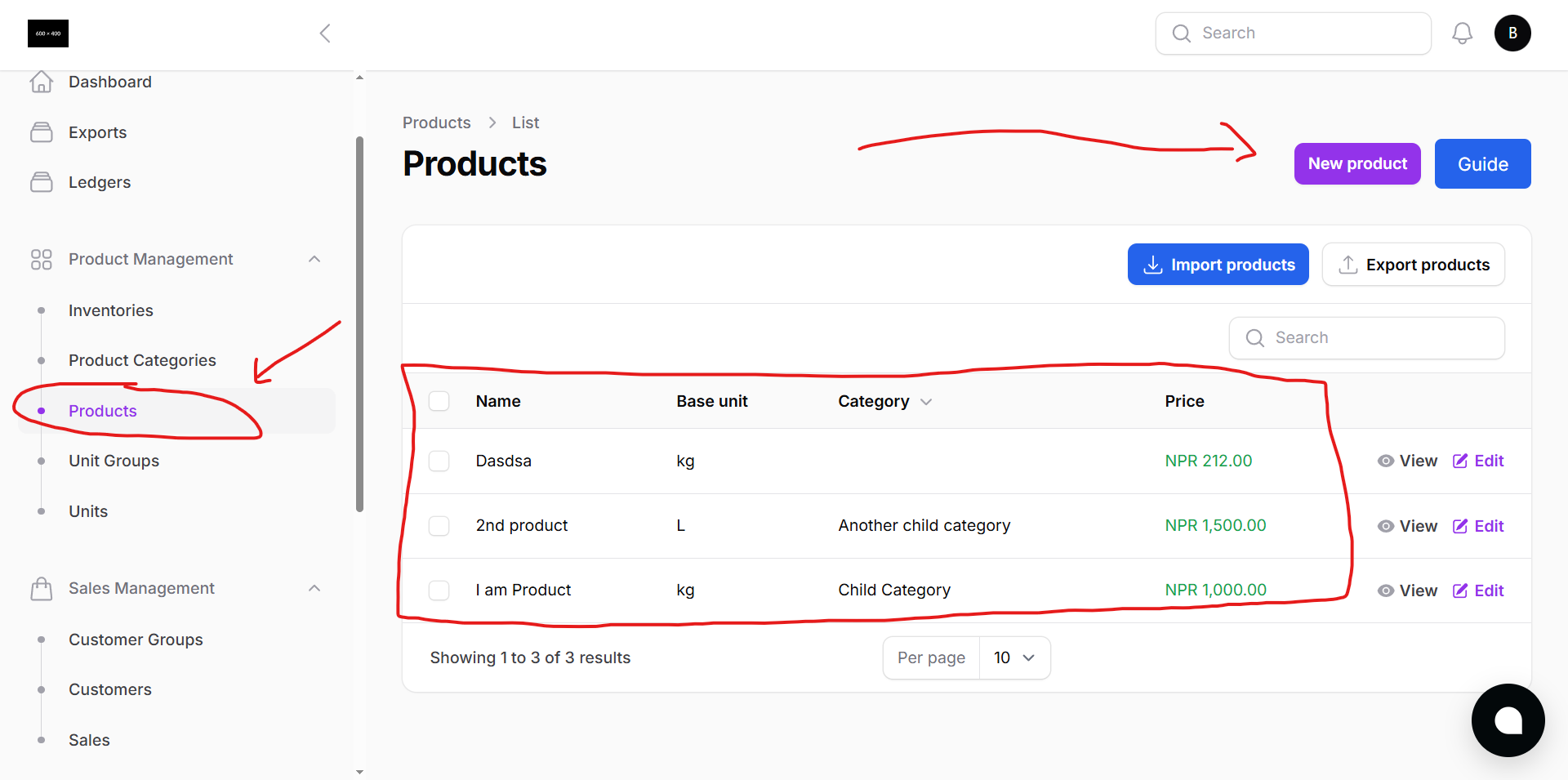 Product Page
